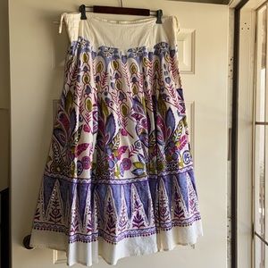 Soft Surroundings colorful flared skirt